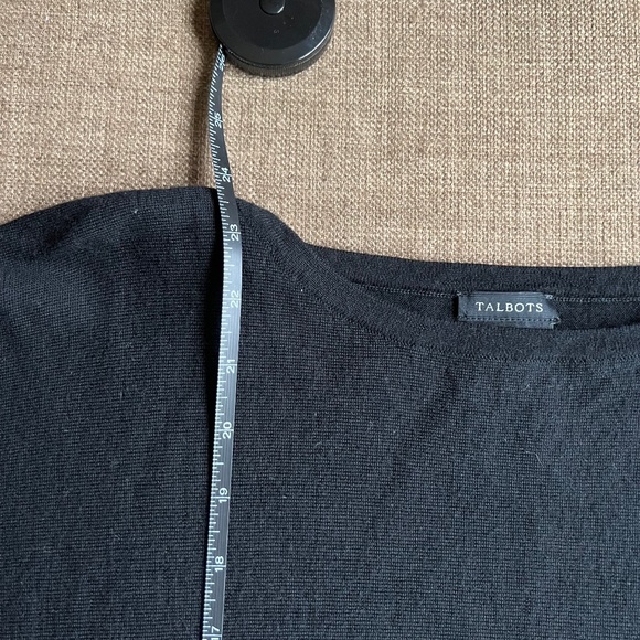 Talbots Merino Wool Size XSmall Black Scoop Neck Dolman Sweater - Picture 11 of 11